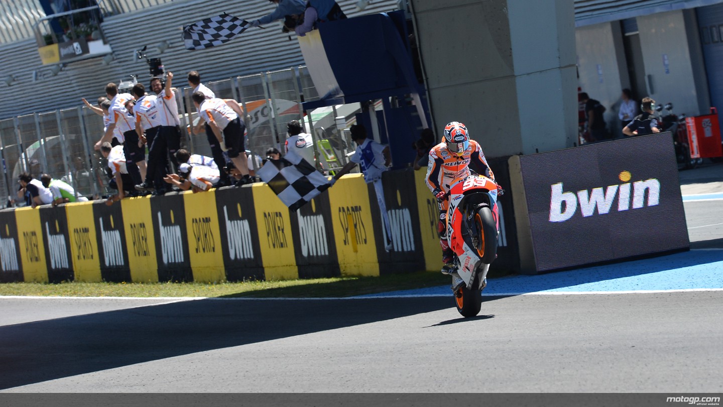 Четврта победа во низа за Маркез gpjerez marquez flag 4gn 0137 original