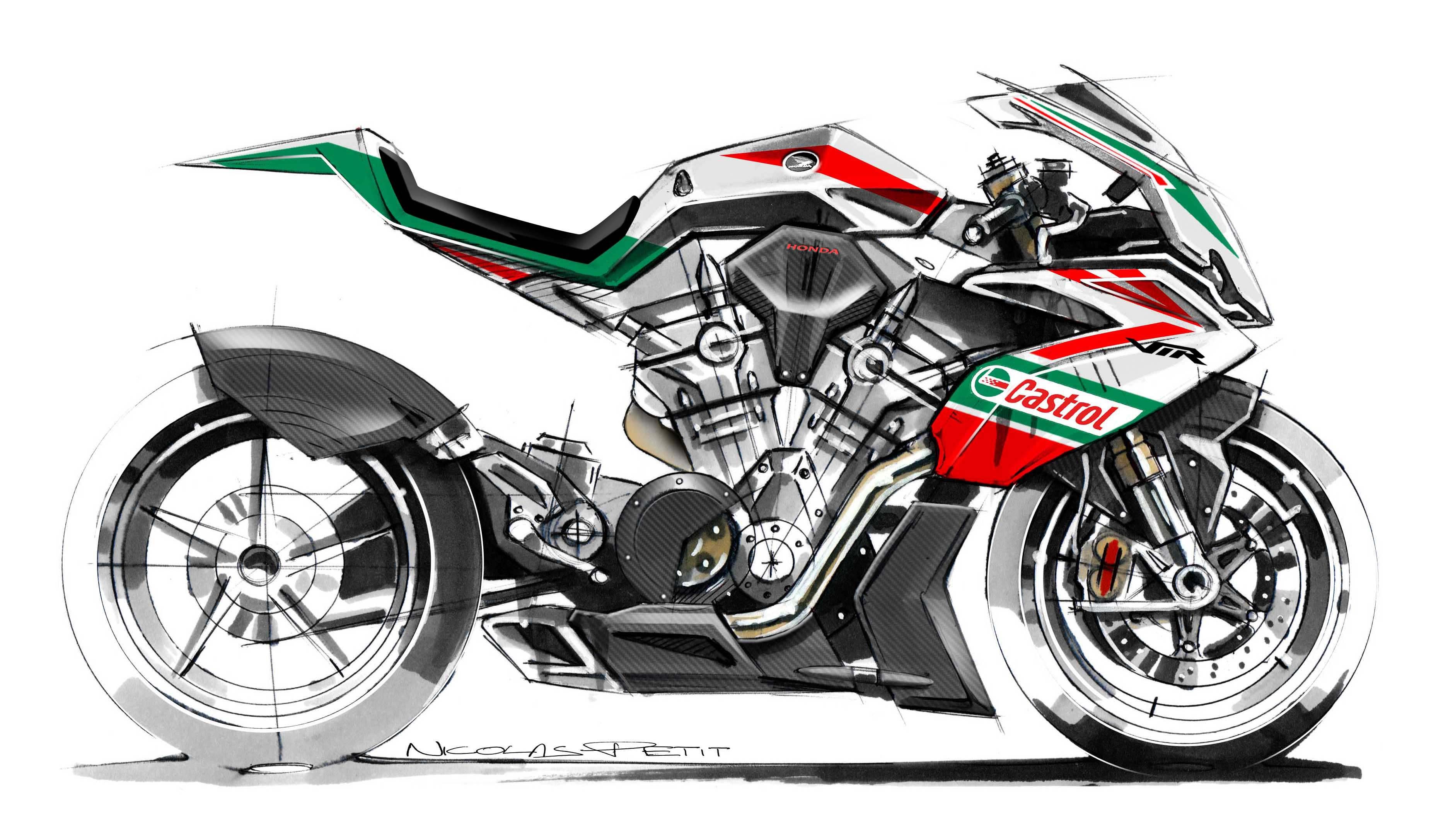Концепт на Николас Петит за можниот изглед на новиот модел Nicolas Petit Honda VTR 1200 concept 02