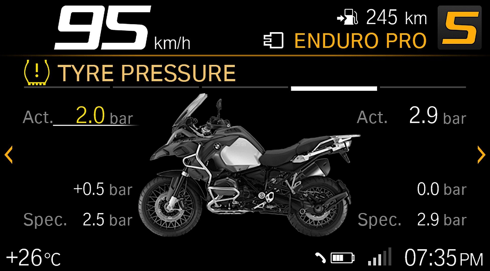 bmw motorrad shows new connectivity 65 inch tft display 10