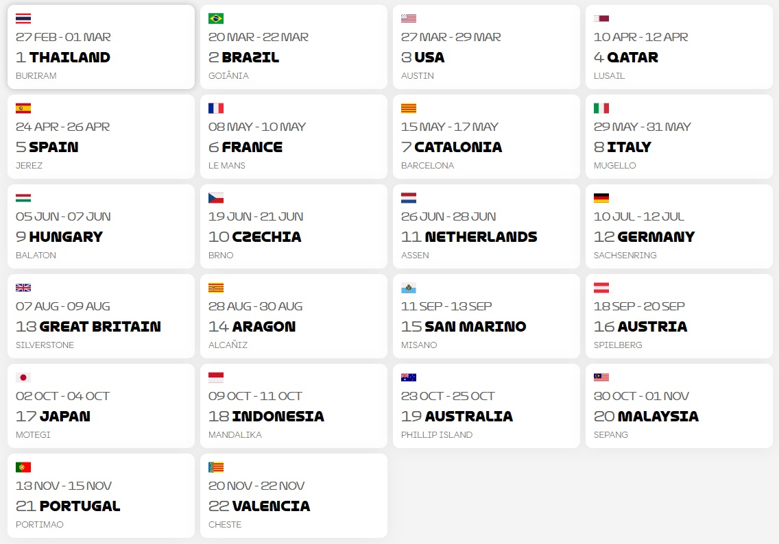 motogp kalendar