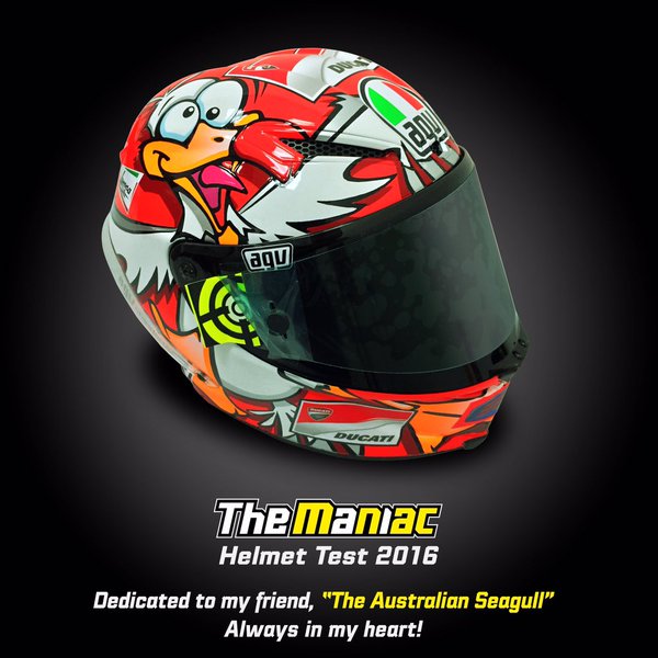 rossi and iannone show off new helmets stoner rides at sepang 14